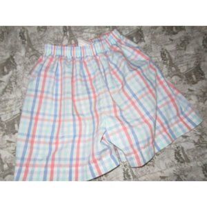 euc Shrimp & Grits blue peach check shorts boys 5 free ship USA